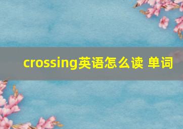 crossing英语怎么读 单词